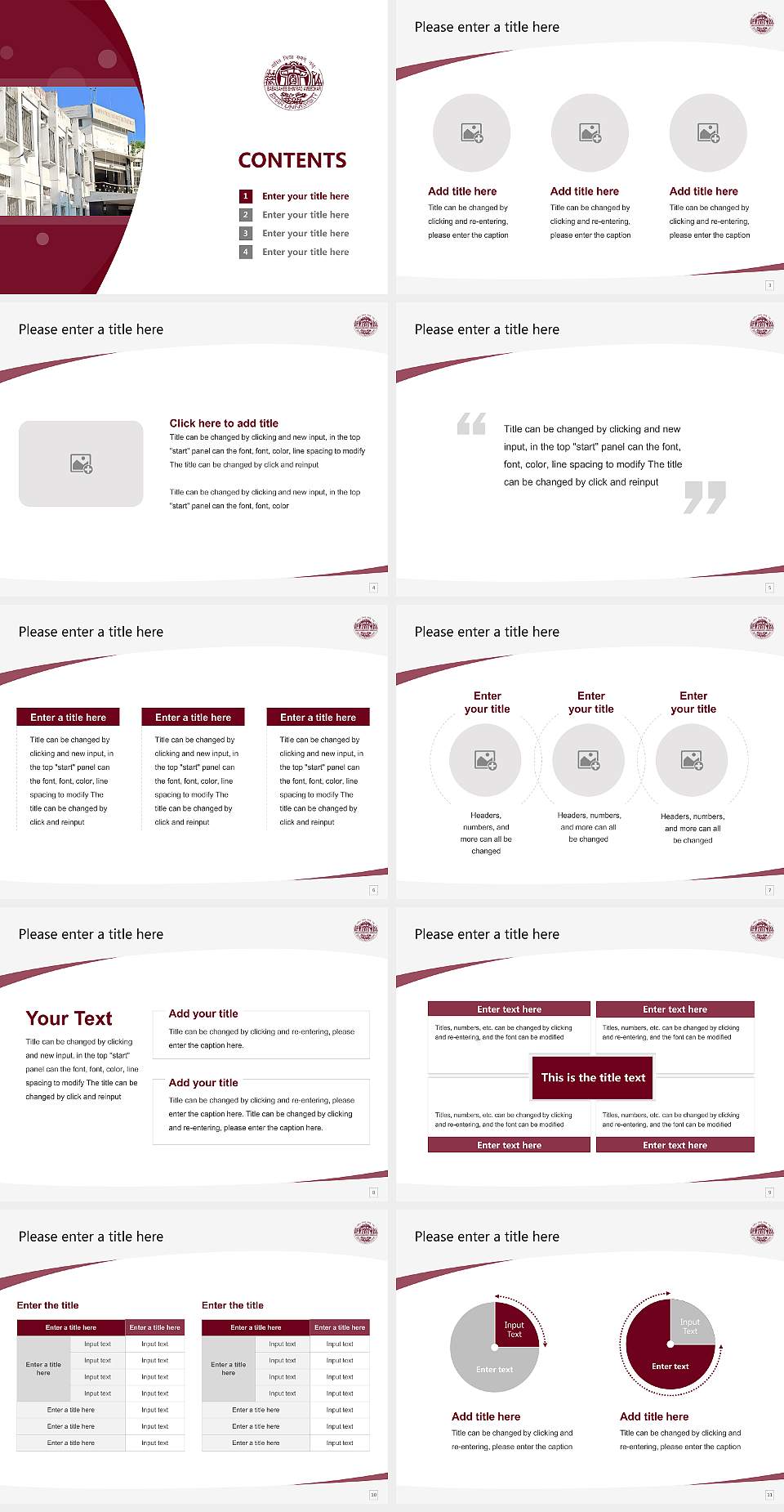 Babasaheb Bhimrao Ambedkar Bihar University Course/Courseware Creation PPT Template4:3 ratio PPT effect preview image2