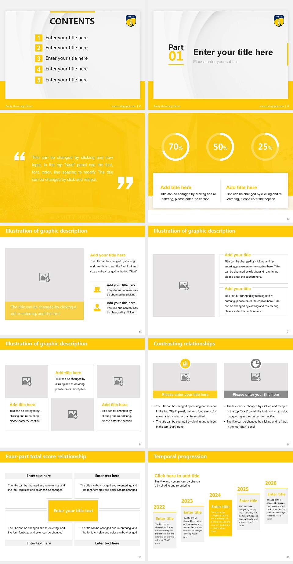 Amity University, Patna Thesis Proposal/Graduation Defense PPT Template4:3 ratio PPT effect preview image2