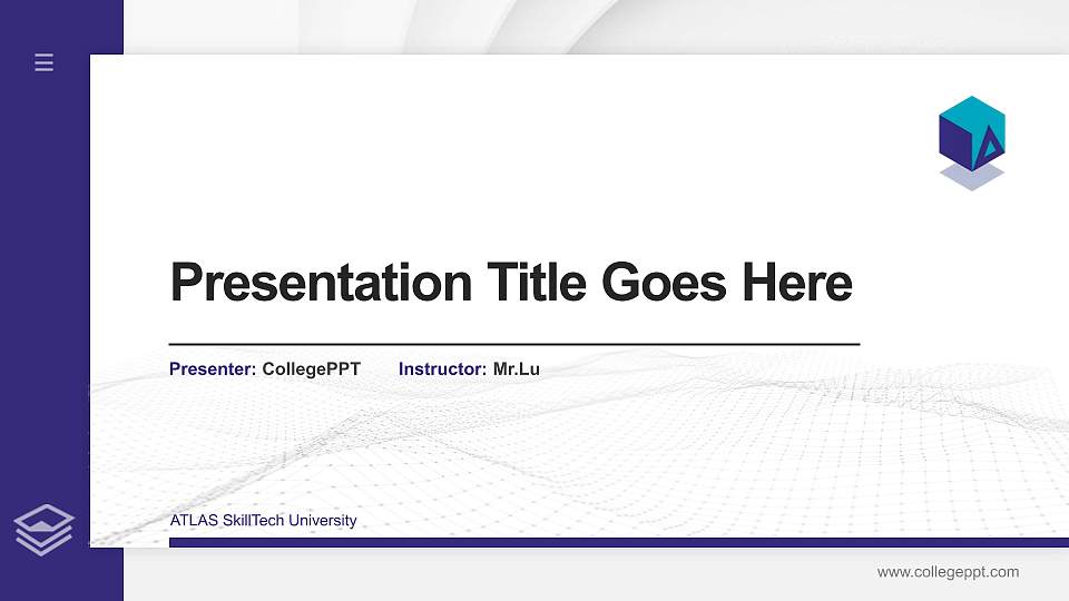 ATLAS SkillTech University Thesis Proposal/Graduation Defense PPT Template16:9 ratio PPT effect preview image