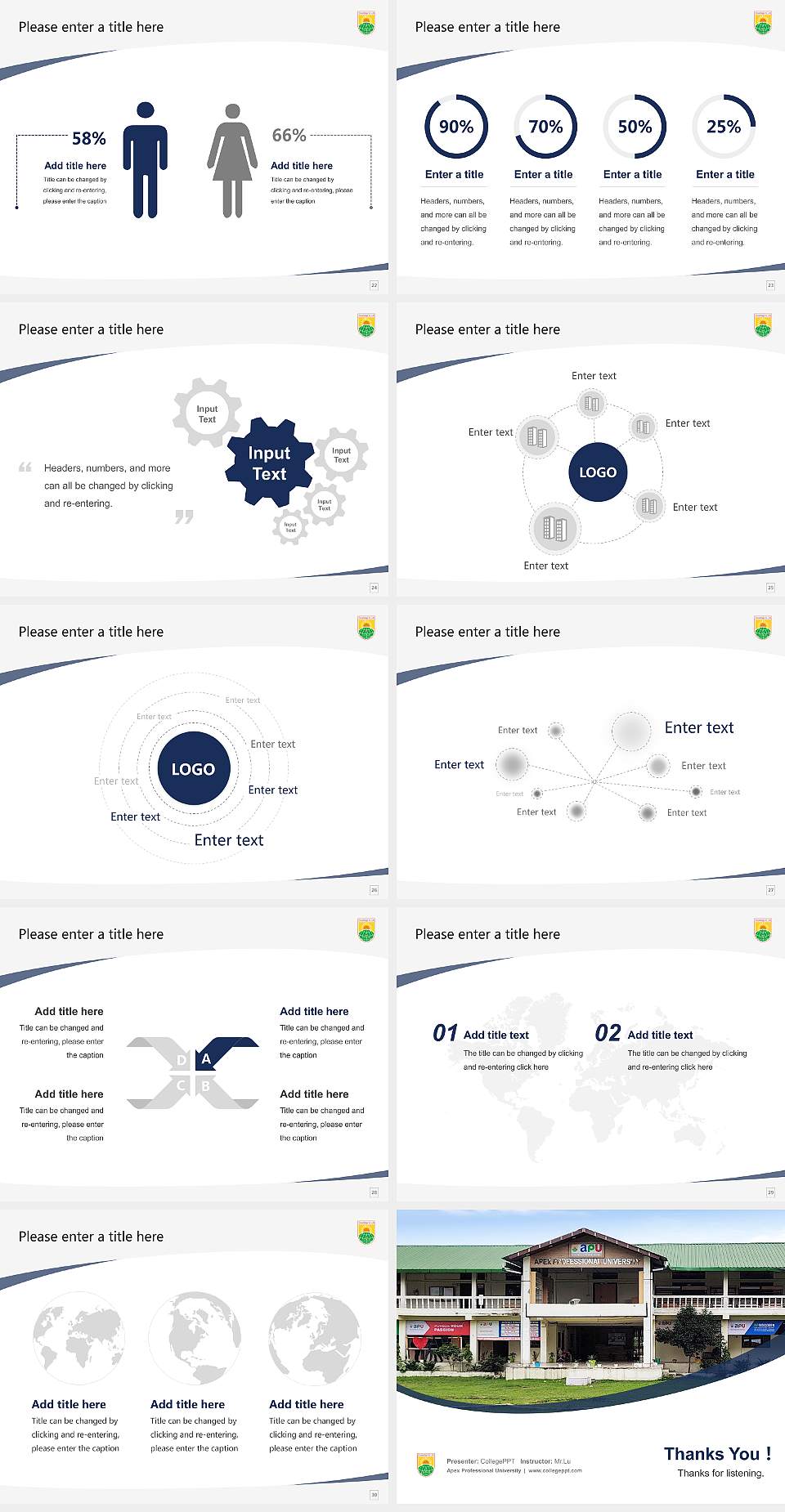 Apex Professional University Course/Courseware Creation PPT Template4:3 ratio PPT effect preview image4