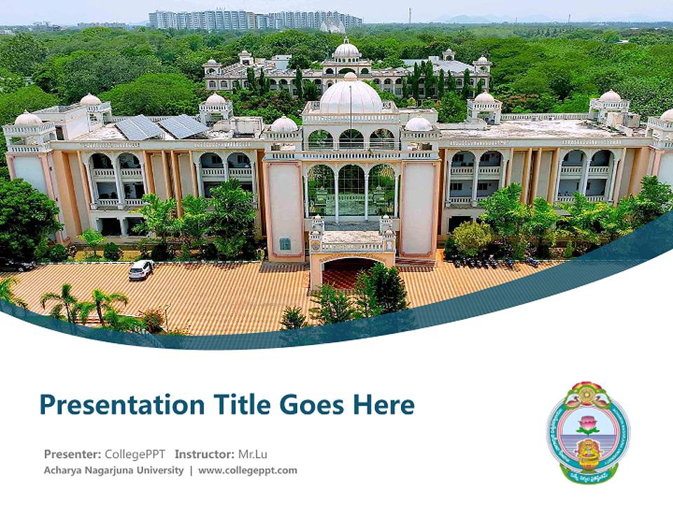 Acharya Nagarjuna University Course/Courseware Creation PPT Template4:3 ratio PPT effect preview image5