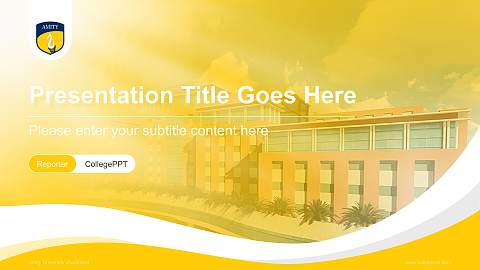 Amity University Jharkhand Lecture Sharing and Networking Event PPT Template