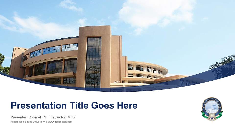 Assam Don Bosco University Course/Courseware Creation PPT Template16:9 ratio PPT effect preview image