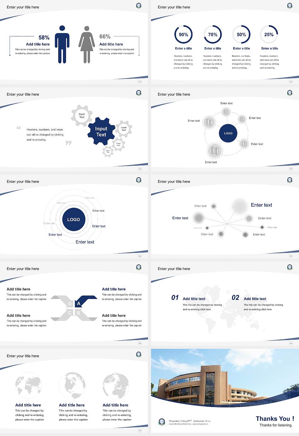 Assam Don Bosco University Course/Courseware Creation PPT Template16:9 ratio PPT effect preview image4