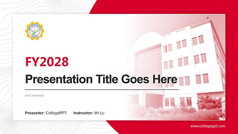A.K.S. University Academic Presentation/Research Findings Report PPT Template