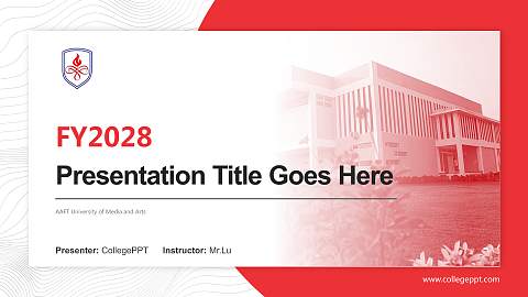 AAFT University of Media and Arts Academic Presentation/Research Findings Report PPT Template