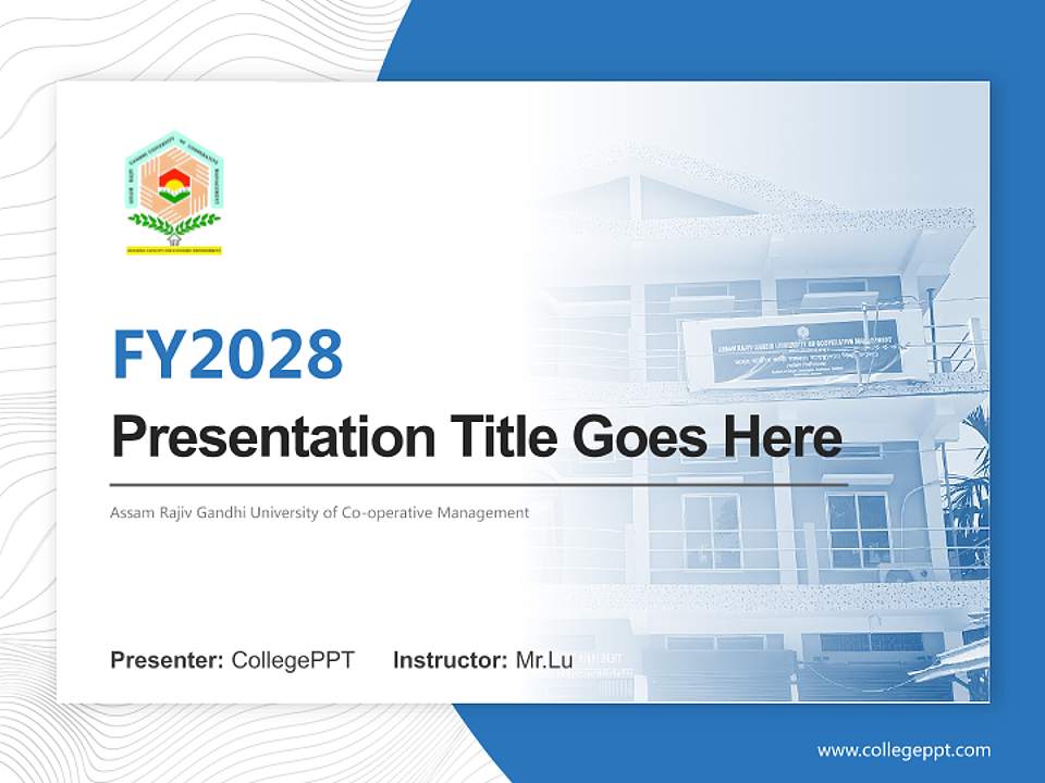 Assam Rajiv Gandhi University of Co-operative Management Academic Presentation/Research Findings Report PPT Template4:3 ratio PPT effect preview image5