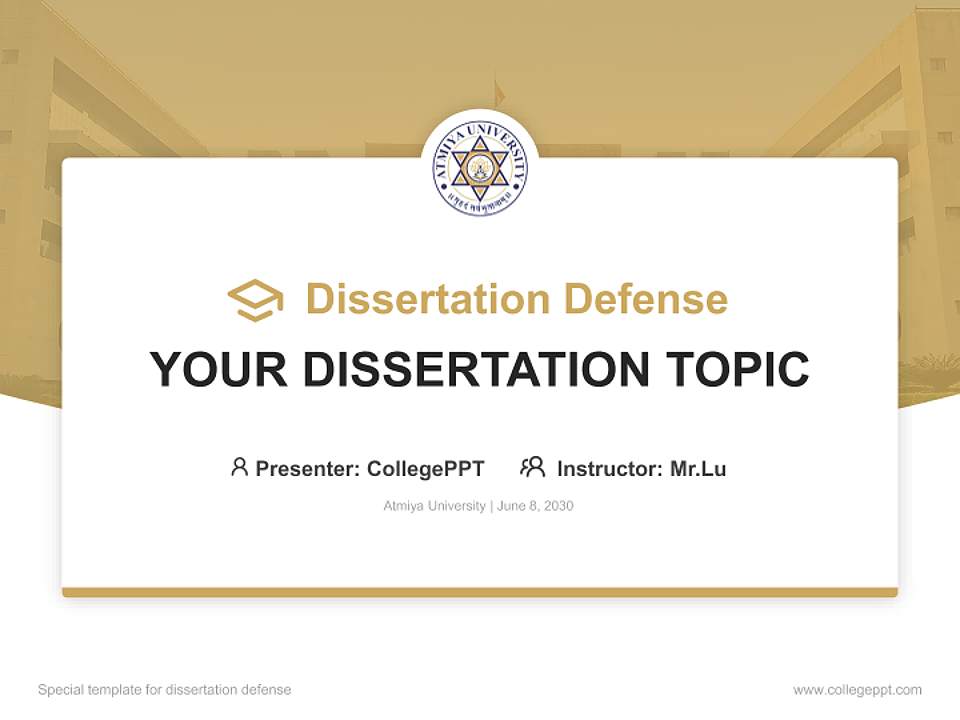 Atmiya University Graduation Thesis Defense PPT Template4:3 ratio PPT effect preview image7