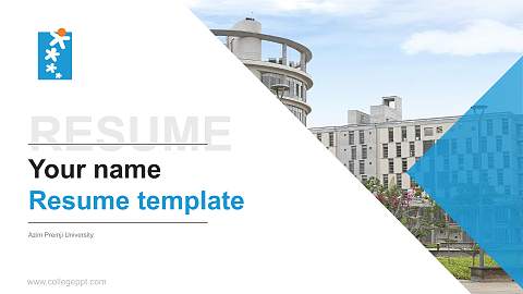 Azim Premji University Resume PPT Template