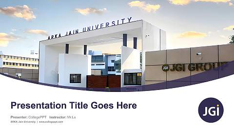 ARKA Jain University Course/Courseware Creation PPT Template