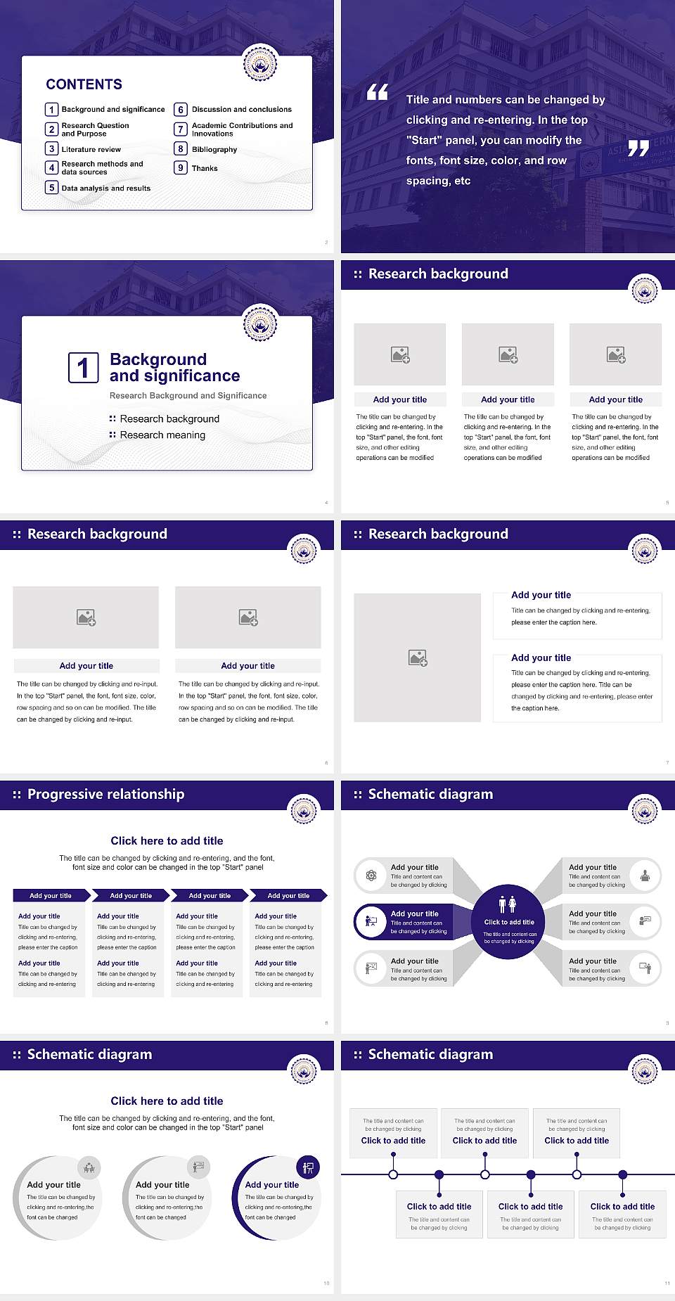 Asian International University Graduation Thesis Defense PPT Template4:3 ratio PPT effect preview image2
