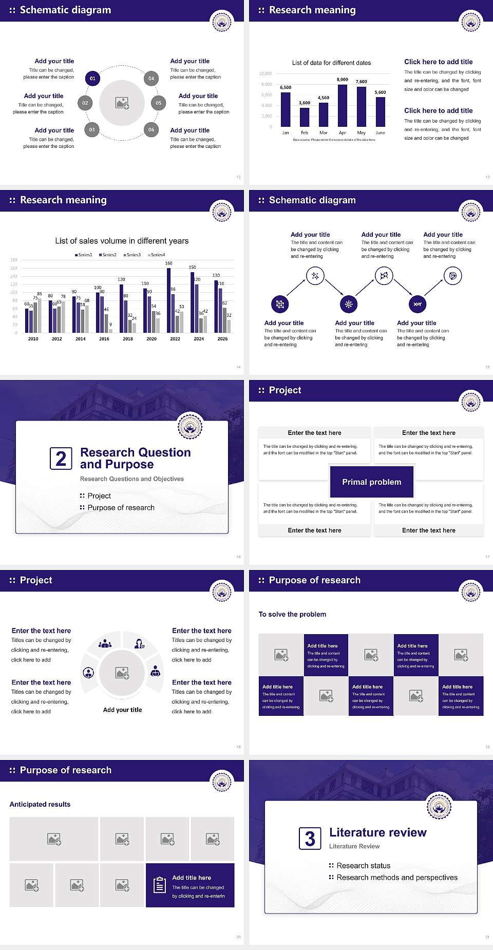 Asian International University Graduation Thesis Defense PPT Template4:3 ratio PPT effect preview image3