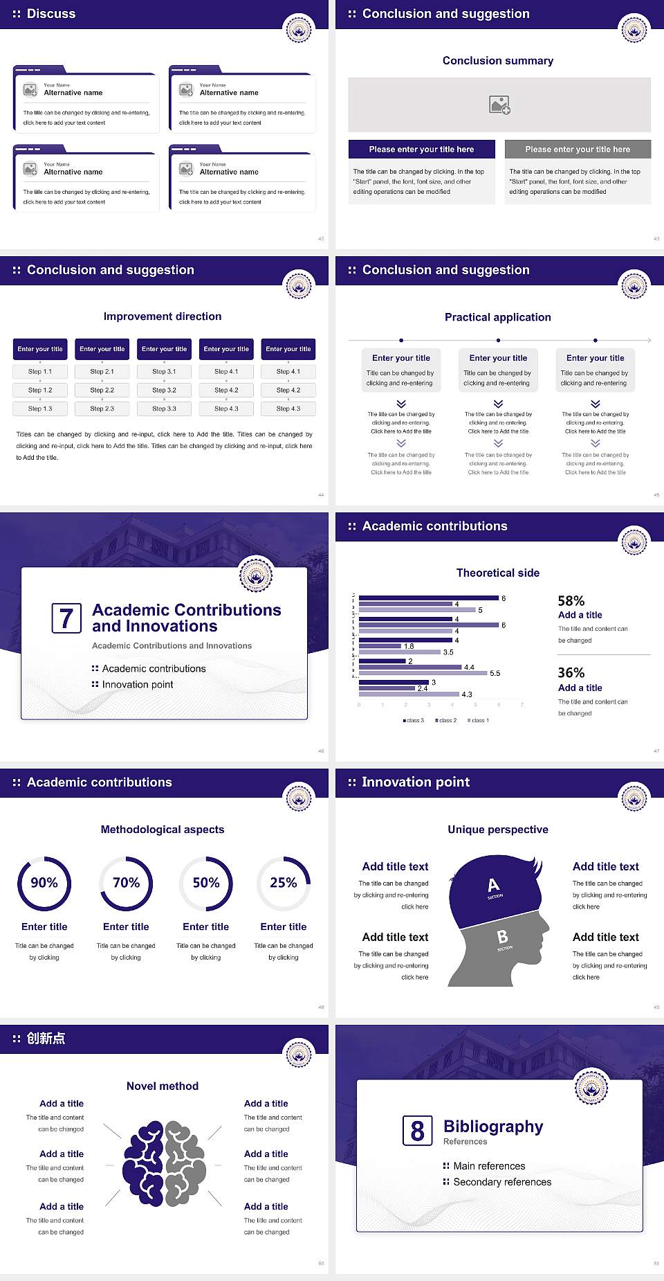 Asian International University Graduation Thesis Defense PPT Template4:3 ratio PPT effect preview image6