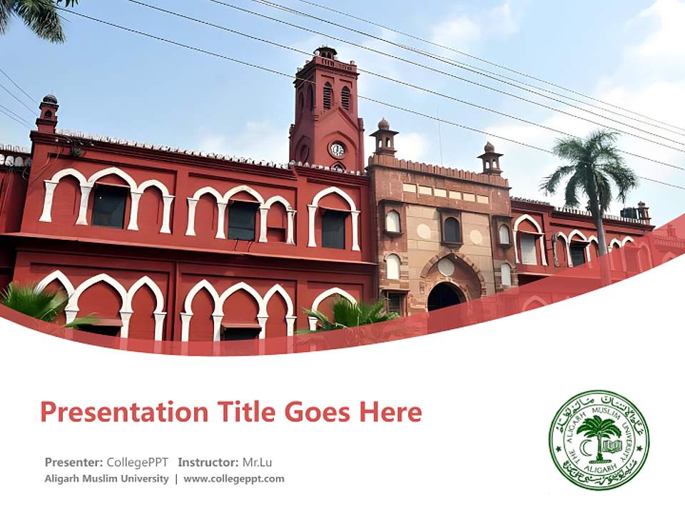 Aligarh Muslim University Course/Courseware Creation PPT Template4:3 ratio PPT effect preview image5