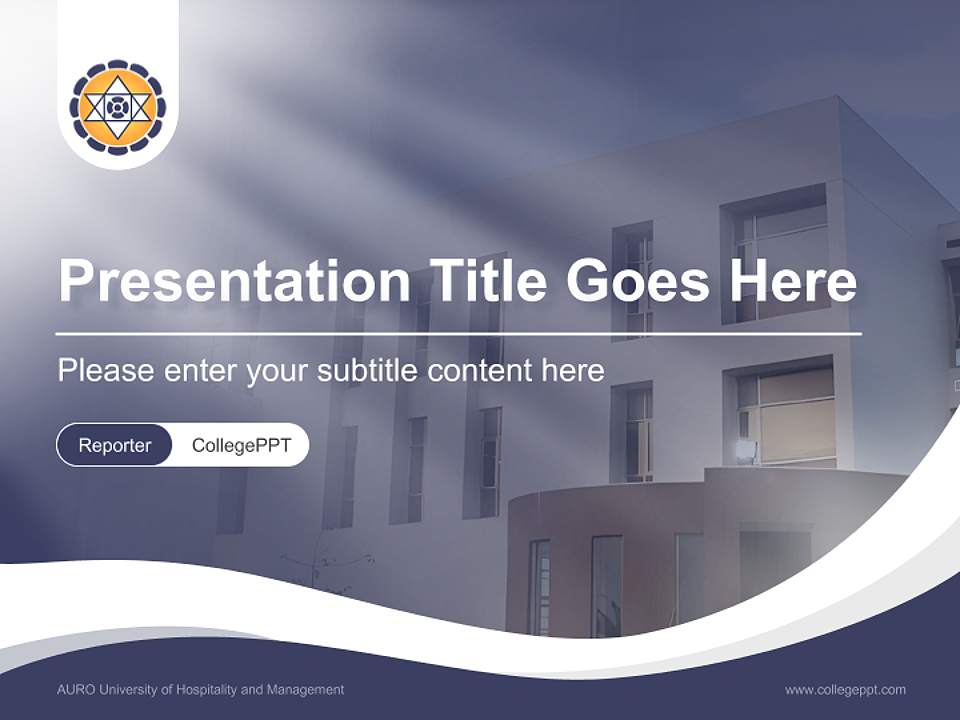 AURO University of Hospitality and Management Lecture Sharing and Networking Event PPT Template4:3 ratio PPT effect preview image4