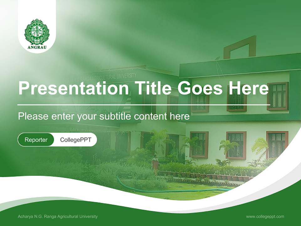 Acharya N.G. Ranga Agricultural University Lecture Sharing and Networking Event PPT Template4:3 ratio PPT effect preview image4