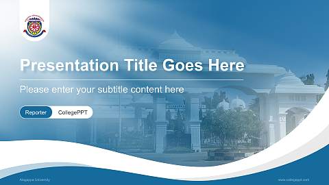 Alagappa University Lecture Sharing and Networking Event PPT Template