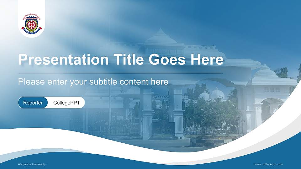 Alagappa University Lecture Sharing and Networking Event PPT Template16:9 ratio PPT effect preview image