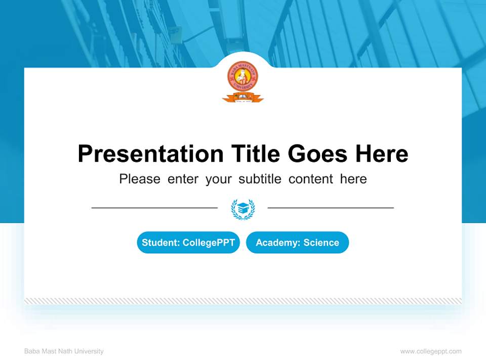 Baba Mast Nath University National Scholarship Defense PPT Template4:3 ratio PPT effect preview image4