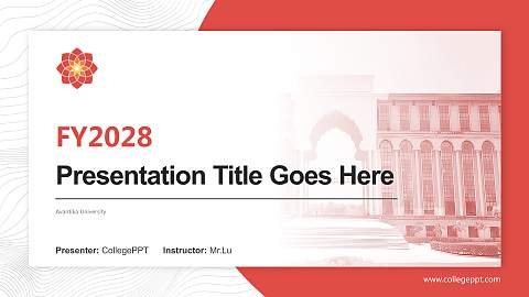 Avantika University Academic Presentation/Research Findings Report PPT Template