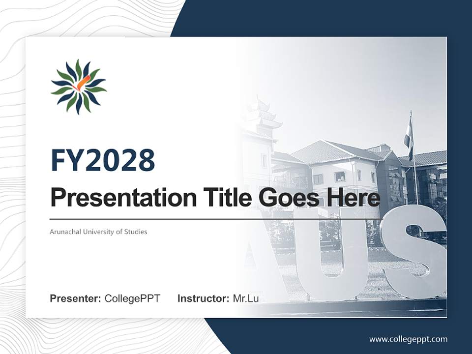 Arunachal University of Studies Academic Presentation/Research Findings Report PPT Template4:3 ratio PPT effect preview image5