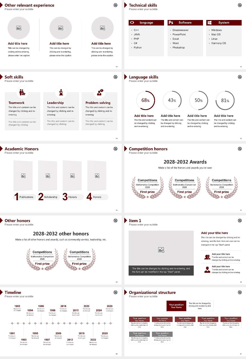 Alliance University Resume PPT Template16:9 ratio PPT effect preview image3
