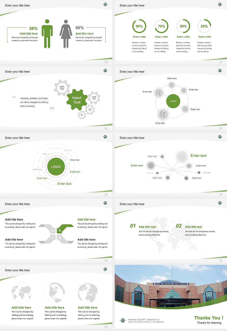 Baba Farid University of Health Sciences Course/Courseware Creation PPT Template16:9 ratio PPT effect preview image4