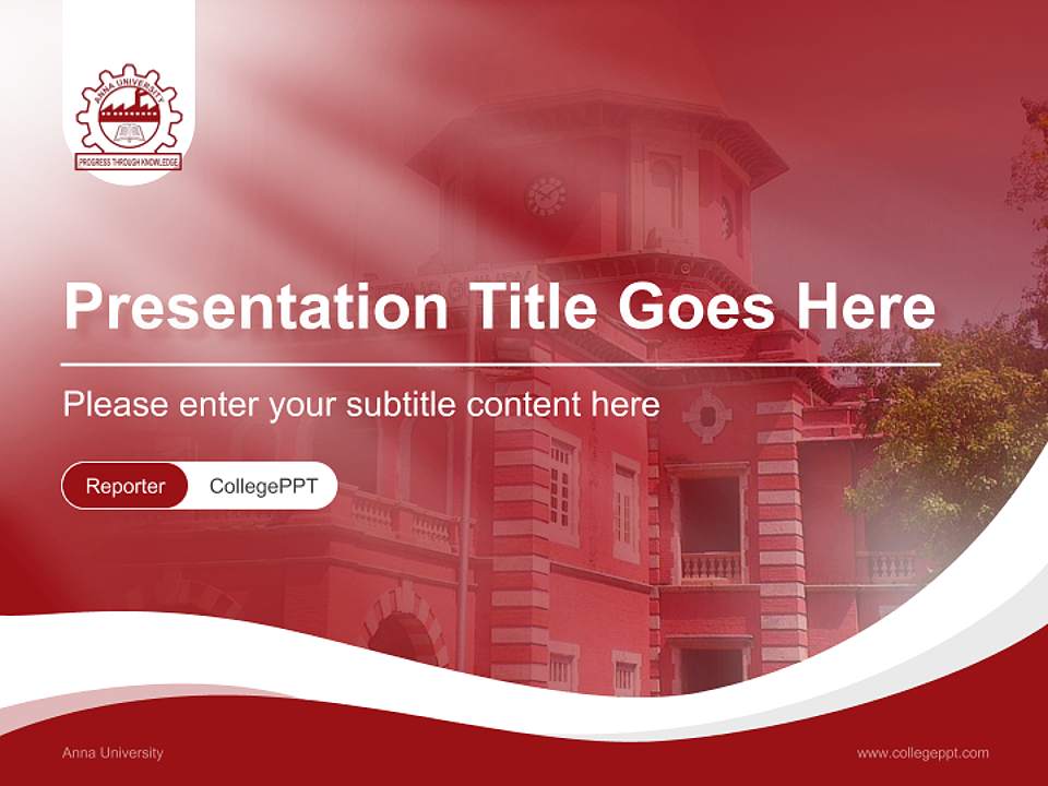 Anna University Lecture Sharing and Networking Event PPT Template4:3 ratio PPT effect preview image4