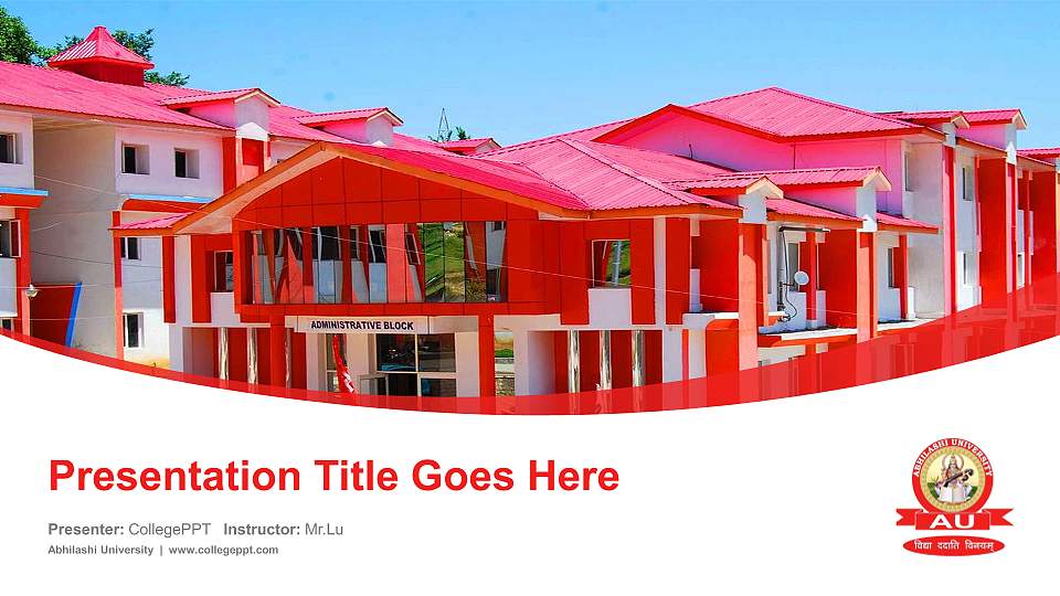 Abhilashi University Course/Courseware Creation PPT Template16:9 ratio PPT effect preview image