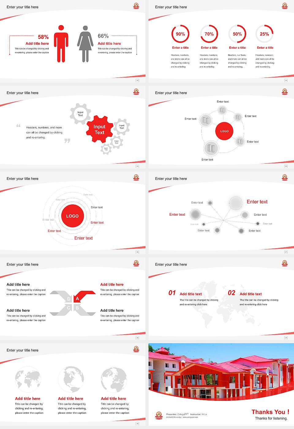 Abhilashi University Course/Courseware Creation PPT Template16:9 ratio PPT effect preview image4