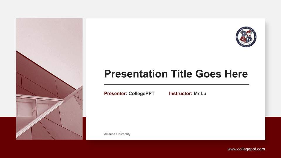 Alliance University General Purpose PPT Template16:9 ratio PPT effect preview image