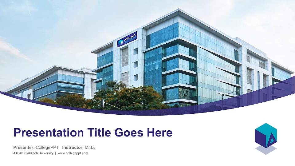 ATLAS SkillTech University Course/Courseware Creation PPT Template16:9 ratio PPT effect preview image