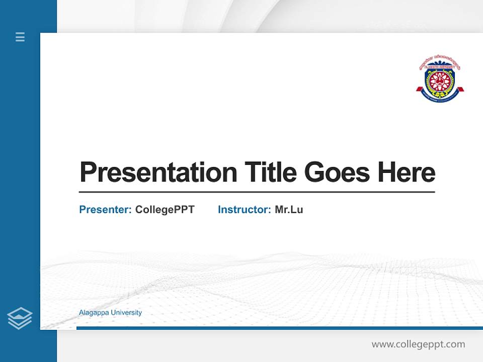 Alagappa University Thesis Proposal/Graduation Defense PPT Template4:3 ratio PPT effect preview image5