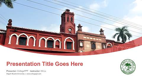 Aligarh Muslim University Course/Courseware Creation PPT Template