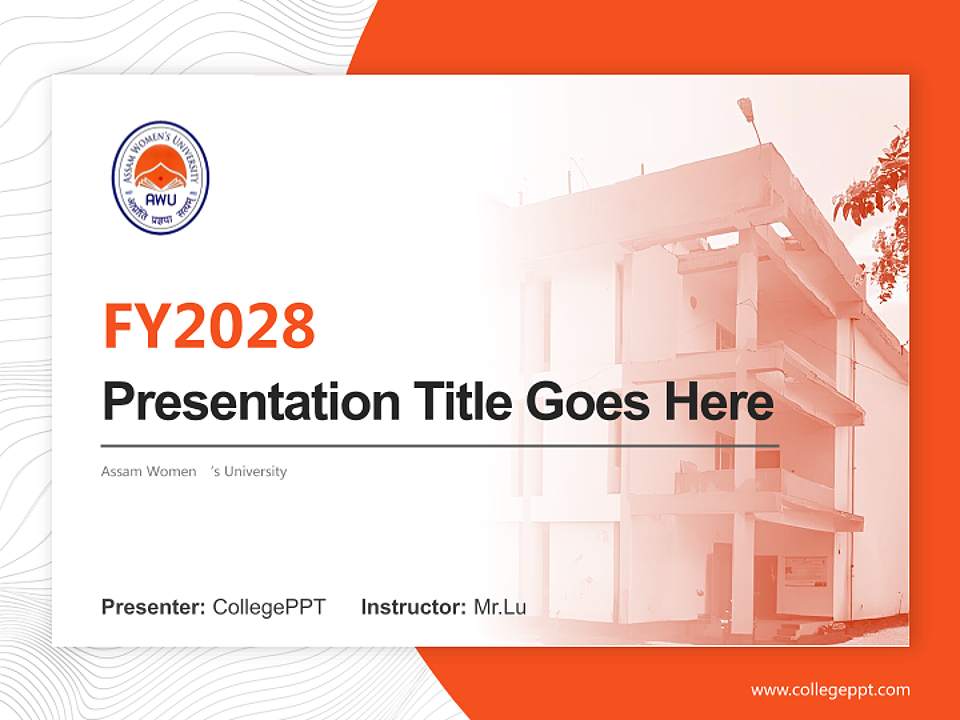 Assam Women ‘s University Academic Presentation/Research Findings Report PPT Template4:3 ratio PPT effect preview image5