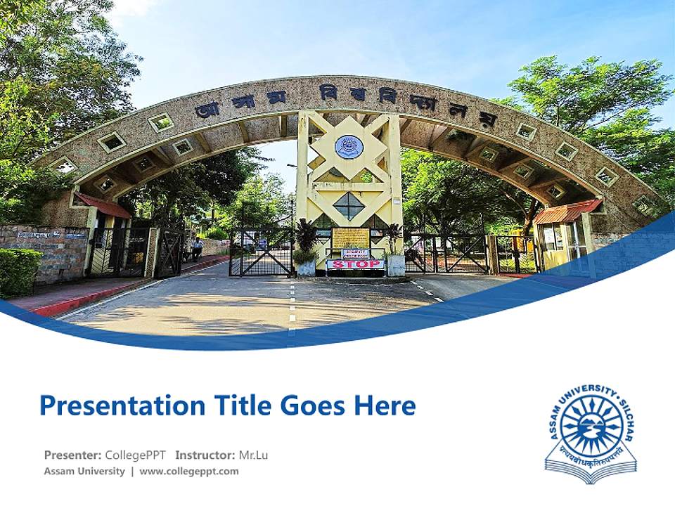 Assam University Course/Courseware Creation PPT Template4:3 ratio PPT effect preview image5