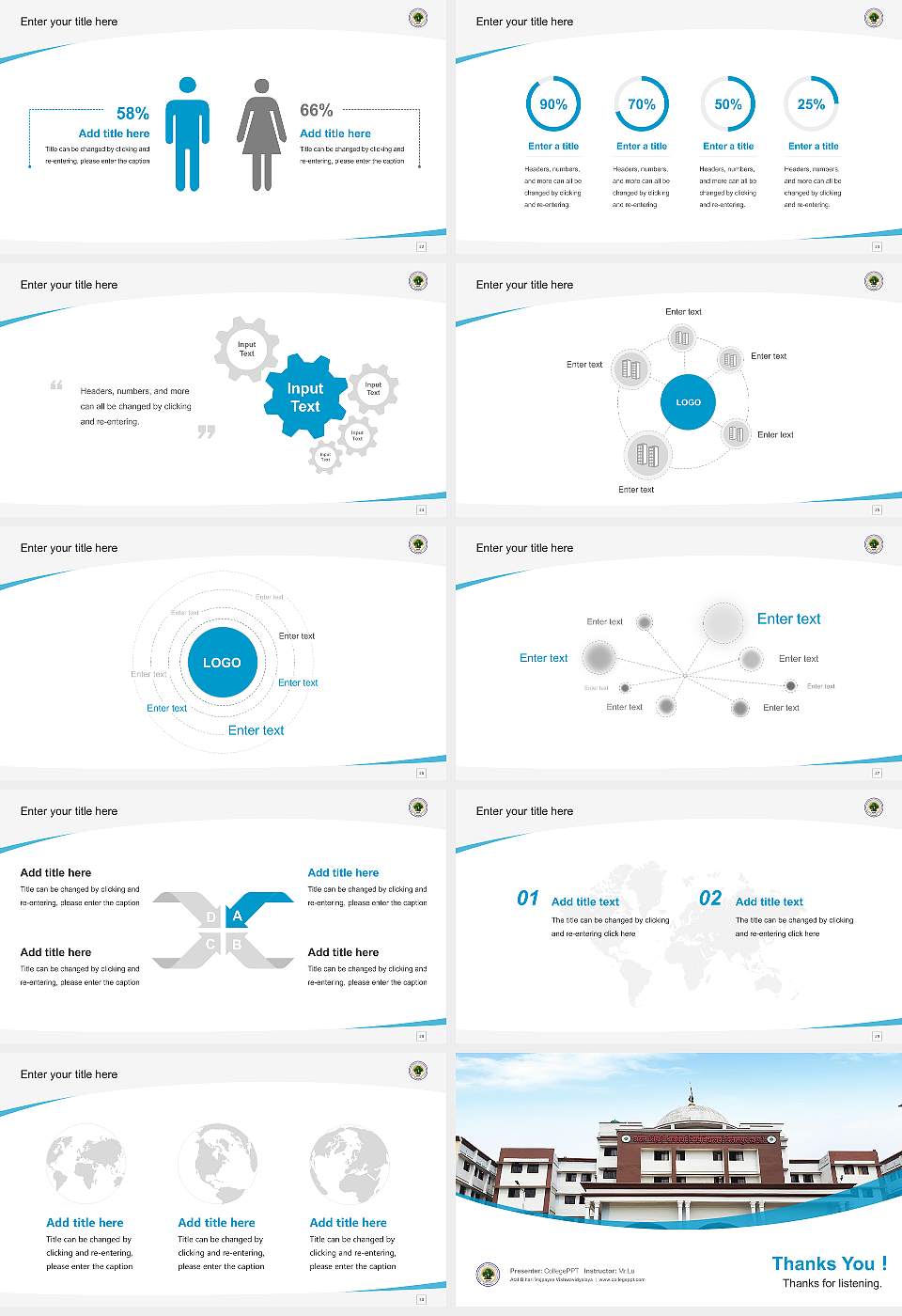 Atal Bihari Vajpayee Vishwavidyalaya Course/Courseware Creation PPT Template16:9 ratio PPT effect preview image4