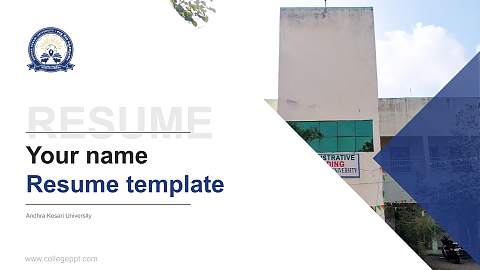 Andhra Kesari University Resume PPT Template