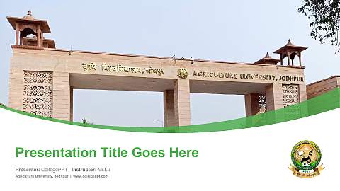 Agriculture University, Jodhpur Course/Courseware Creation PPT Template