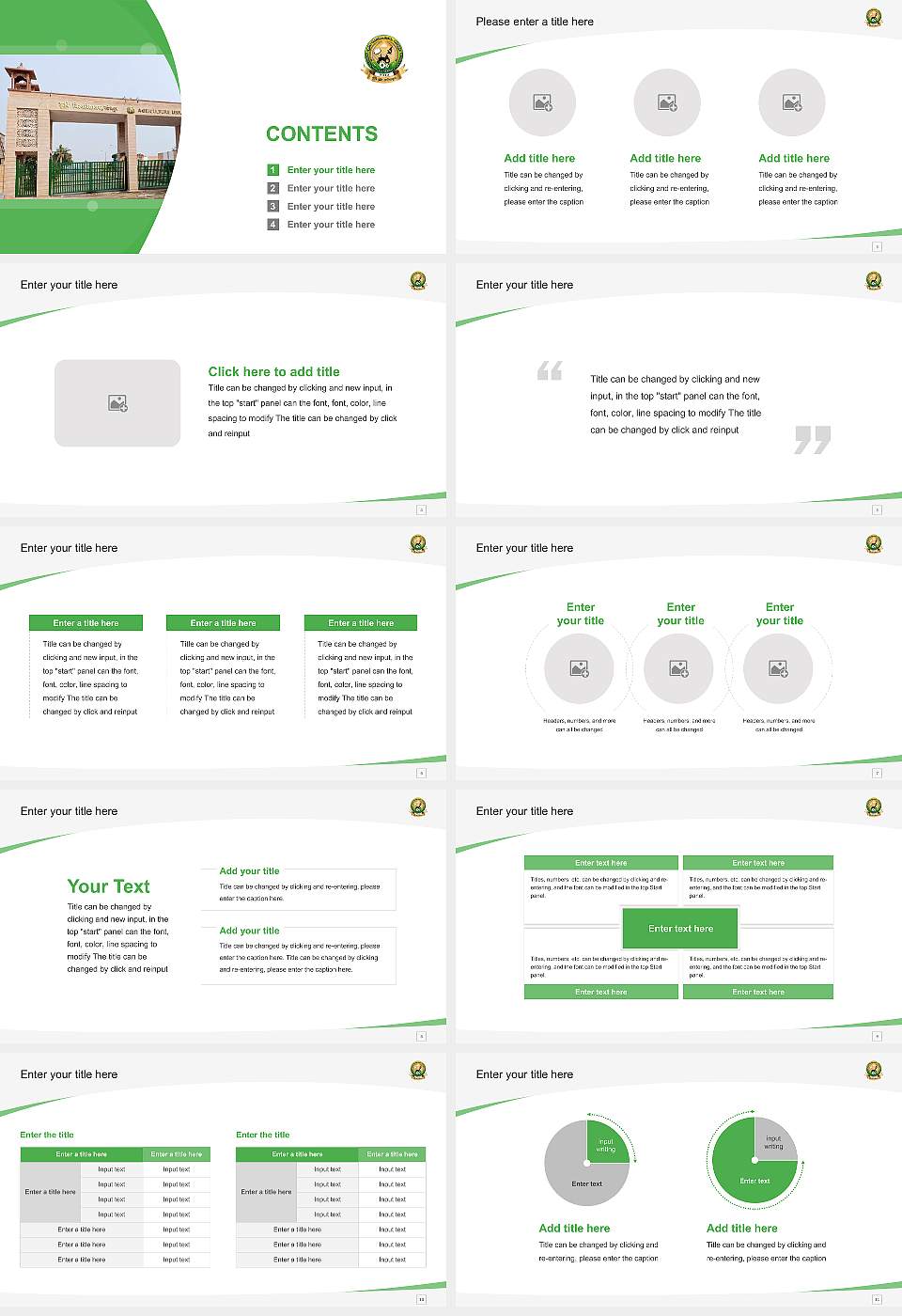 Agriculture University, Jodhpur Course/Courseware Creation PPT Template16:9 ratio PPT effect preview image2