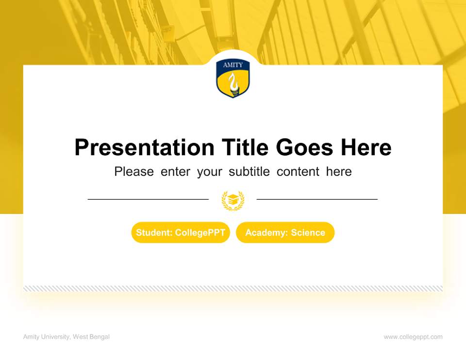 Amity University, West Bengal National Scholarship Defense PPT Template4:3 ratio PPT effect preview image4