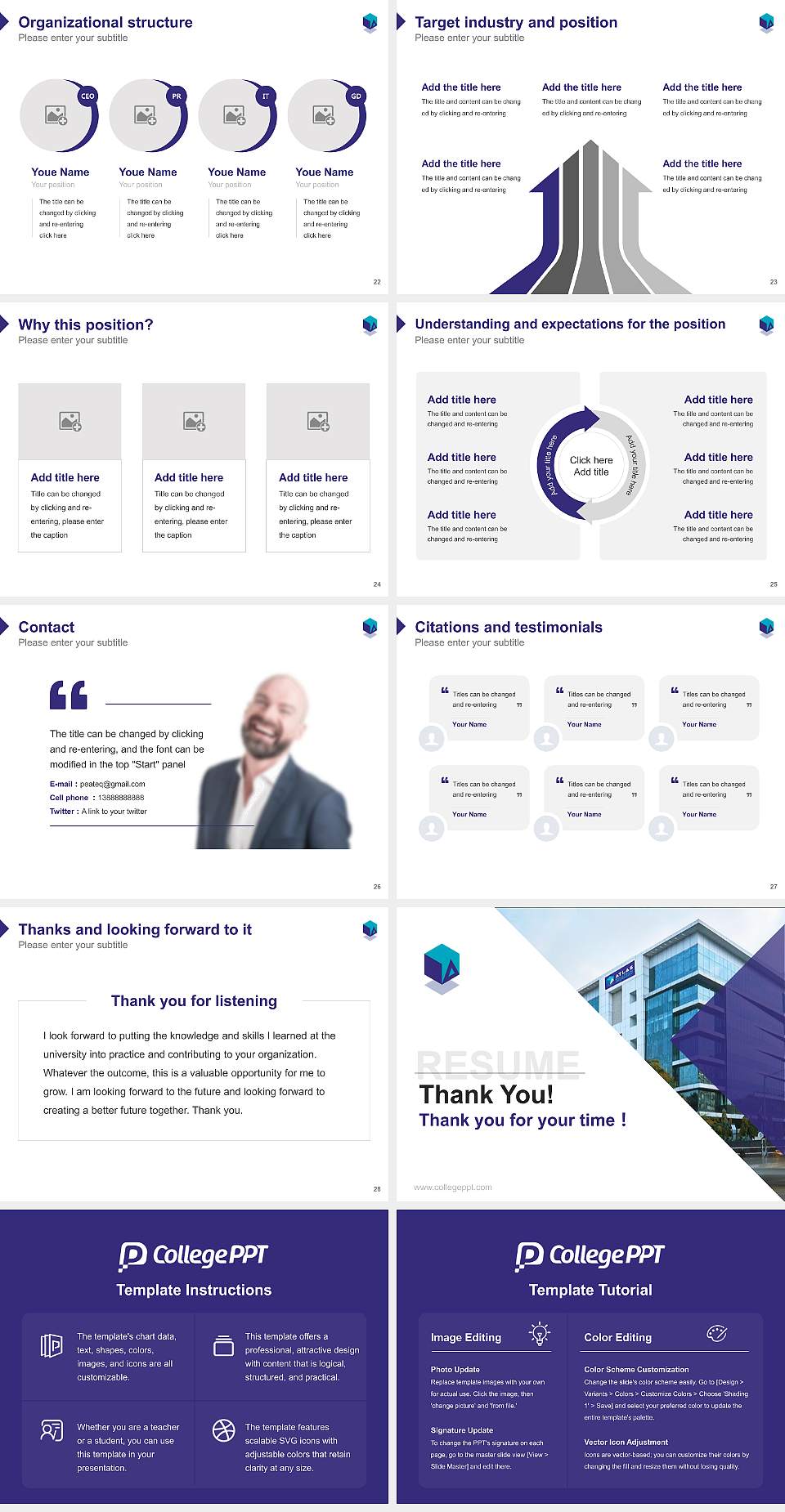 ATLAS SkillTech University Resume PPT Template4:3 ratio PPT effect preview image4