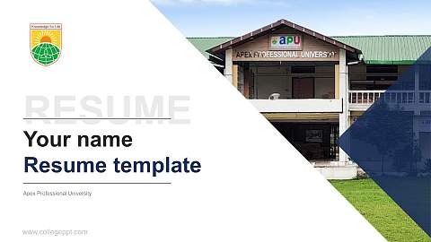 Apex Professional University Resume PPT Template