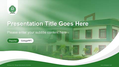 Acharya N.G. Ranga Agricultural University Lecture Sharing and Networking Event PPT Template