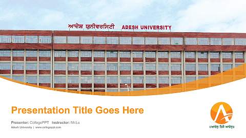 Adesh University Course/Courseware Creation PPT Template