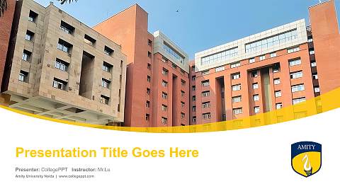Amity University Noida Course/Courseware Creation PPT Template
