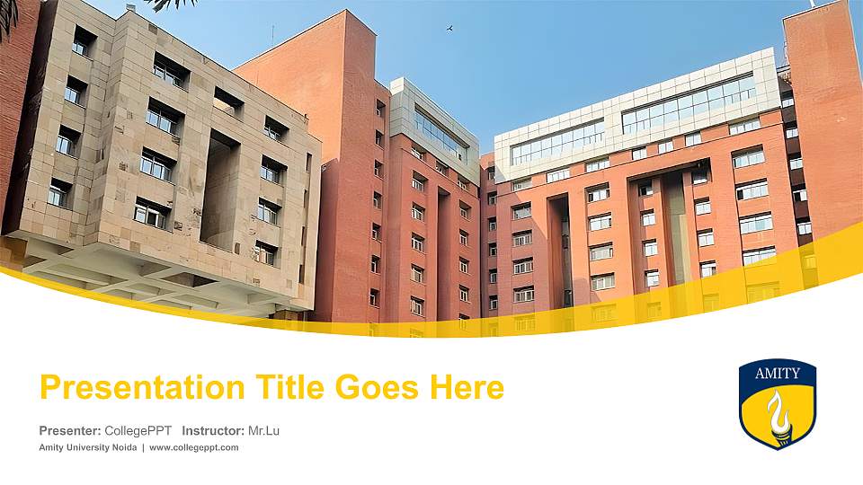 Amity University Noida Course/Courseware Creation PPT Template16:9 ratio PPT effect preview image