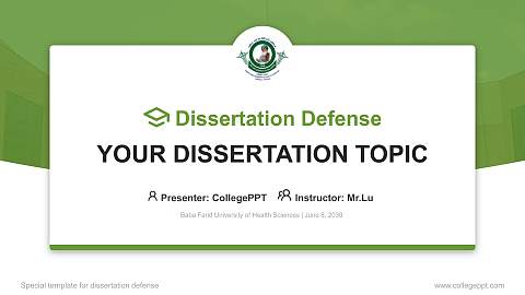 Baba Farid University of Health Sciences Graduation Thesis Defense PPT Template