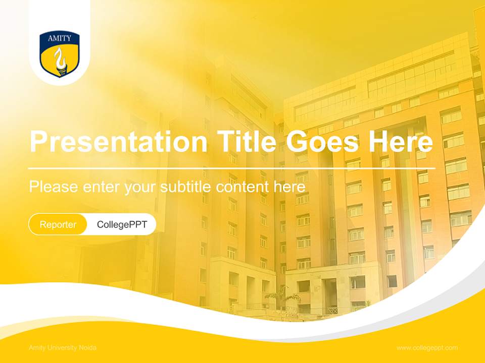 Amity University Noida Lecture Sharing and Networking Event PPT Template4:3 ratio PPT effect preview image4