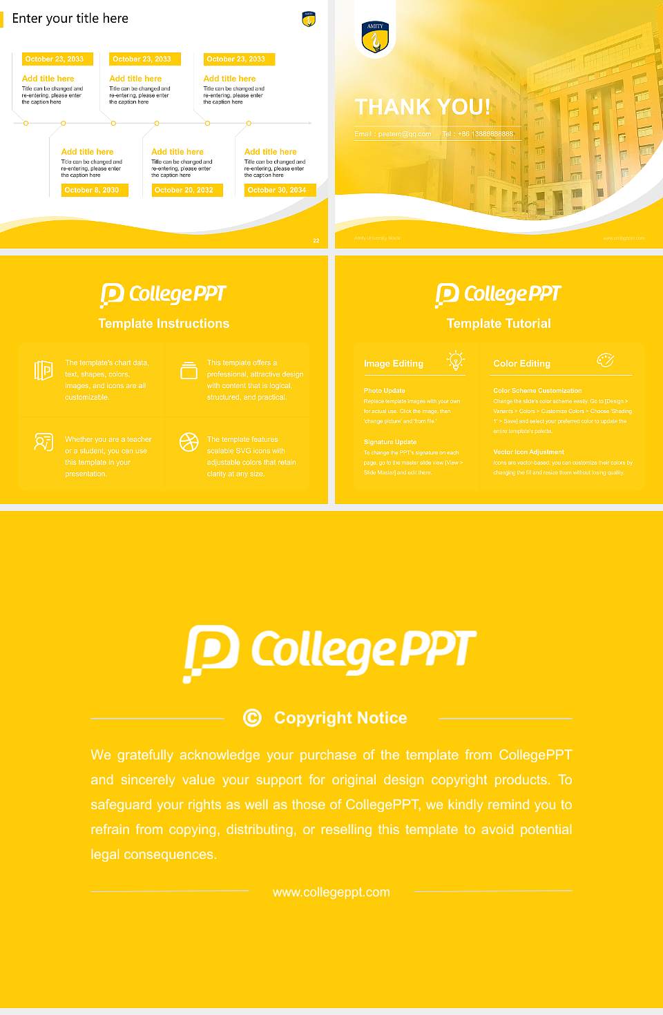 Amity University Noida Lecture Sharing and Networking Event PPT Template4:3 ratio PPT effect preview image4